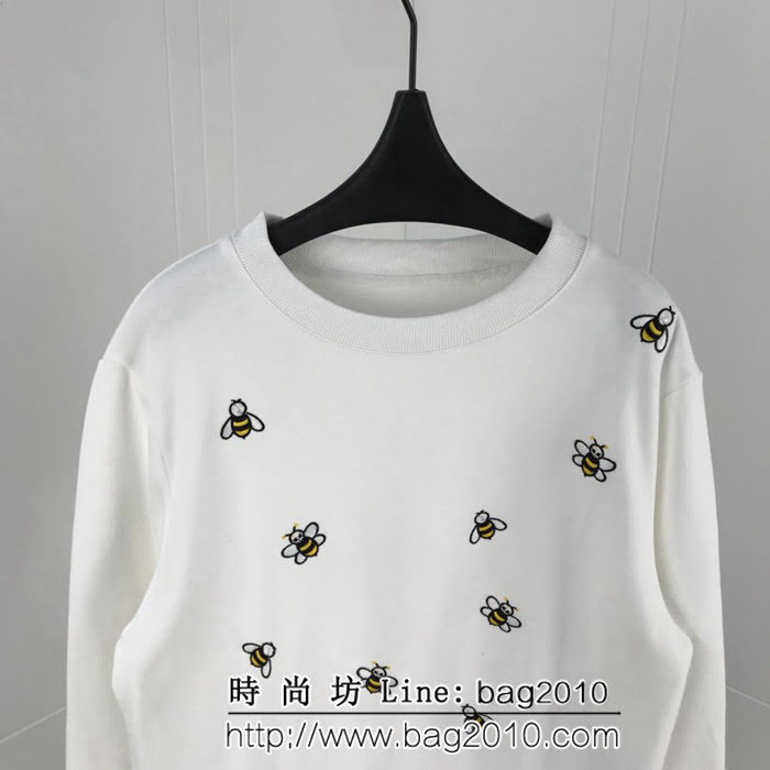 DIOR迪奧 18ss秋冬新款衛衣 全身小蜜蜂刺繡 加絨面料 保暖舒適 男女同款 ydi2141